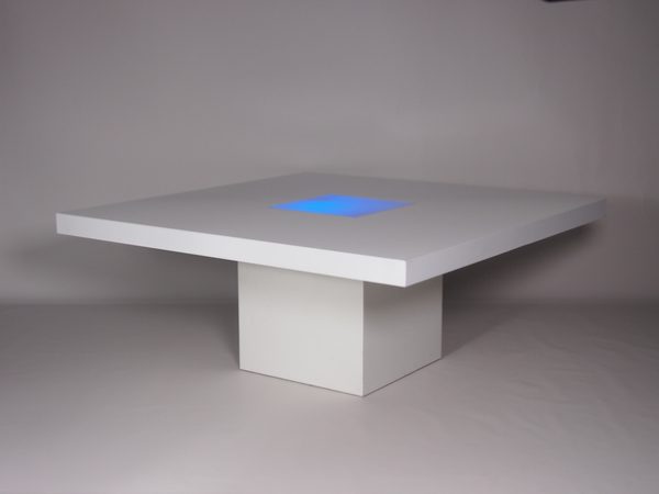 Tafel deluxe wit 180x180 met ledverlichting